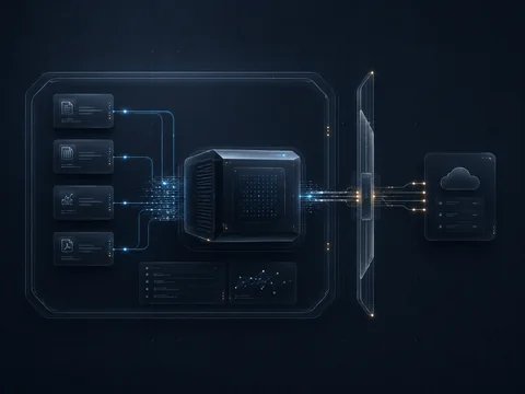 Private KI-Systeme: abgeschirmter Server mit lokalem Modell