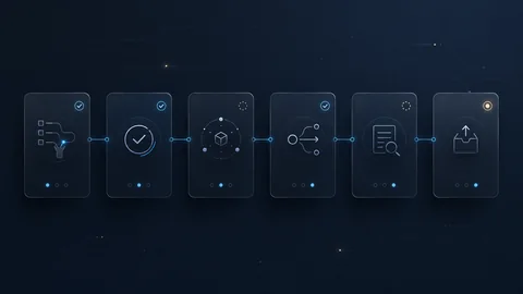 Prozessautomatisierung: Workflow-Kette mit Statusanzeigen